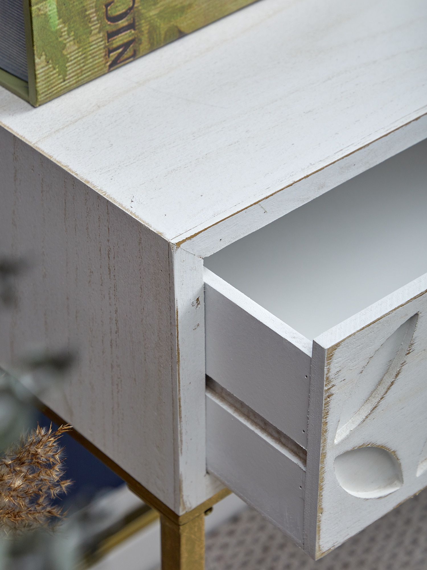 Консоль пристенная с ящиками Glasar 70-001