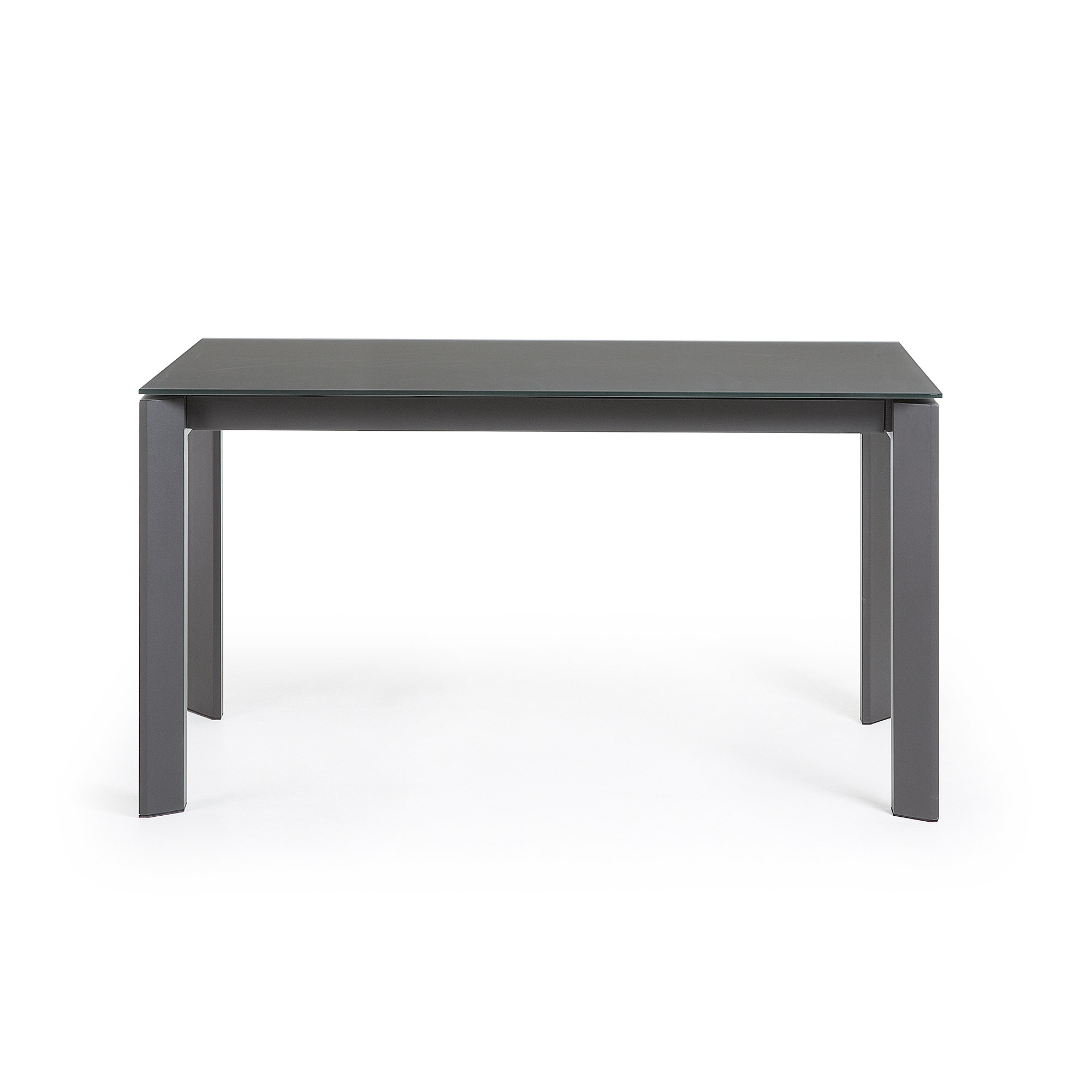 Стол Atta 140 (200) x90 темно-серый, стекло La Forma (ex Julia Grup)