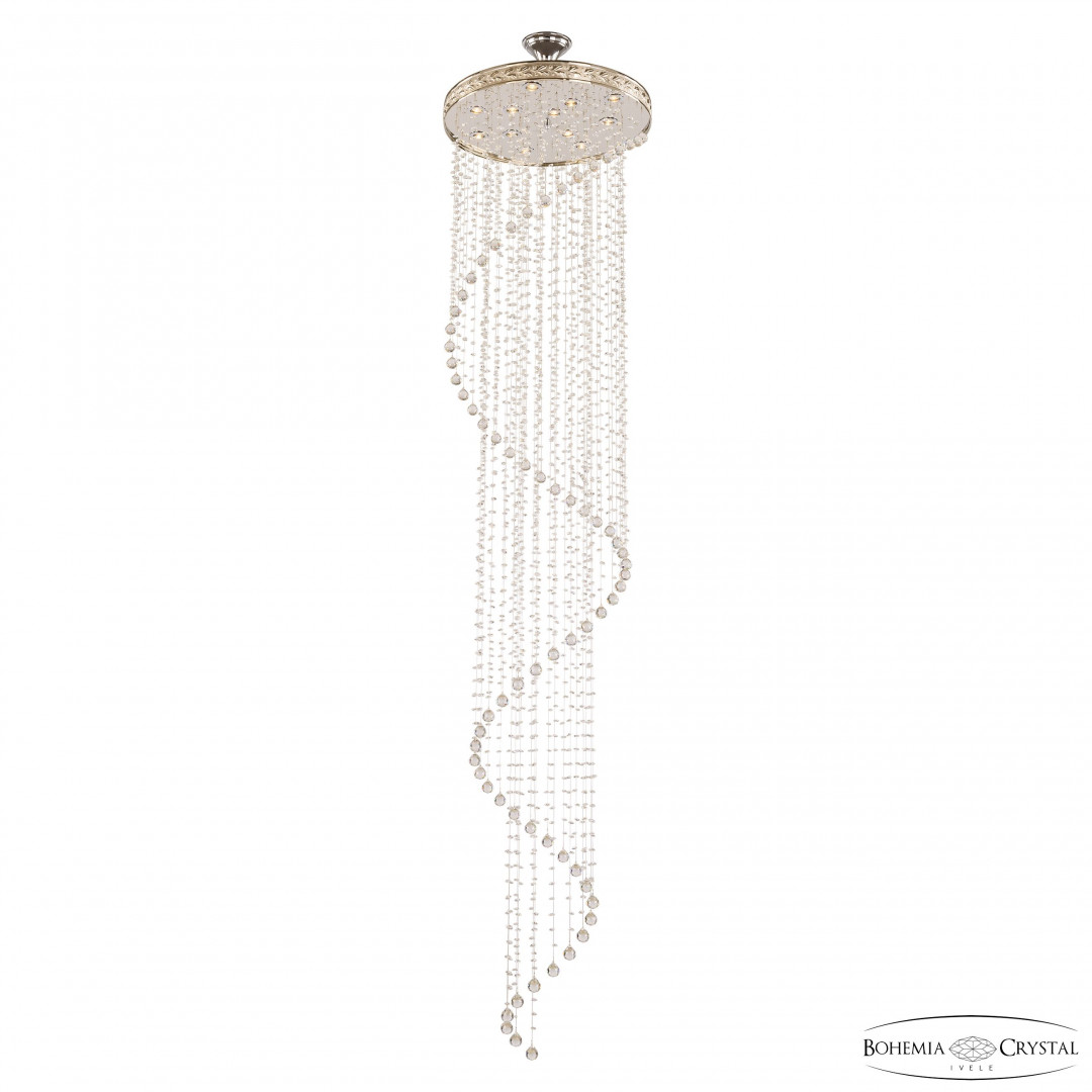 Люстра спираль хрустальная 83131/60IV-260 Ni Bohemia Ivele Crystal