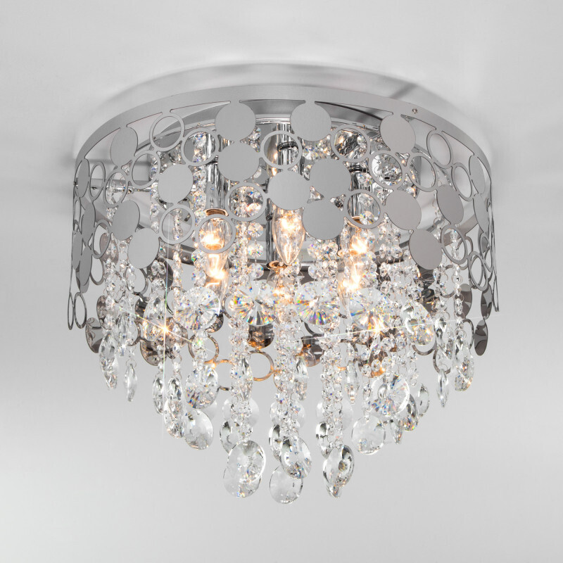 Каскадная люстра Eurosvet 10123/6 хром/прозрачный хрусталь Strotskis Smart (10114/6)