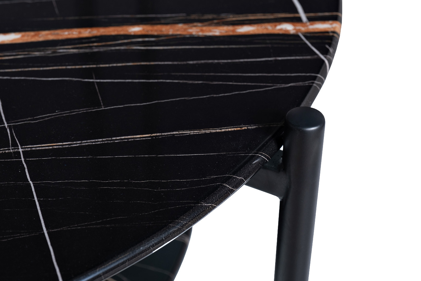 Стол журнальный круглый с полкой черный Garda Decor 30B-872 BL