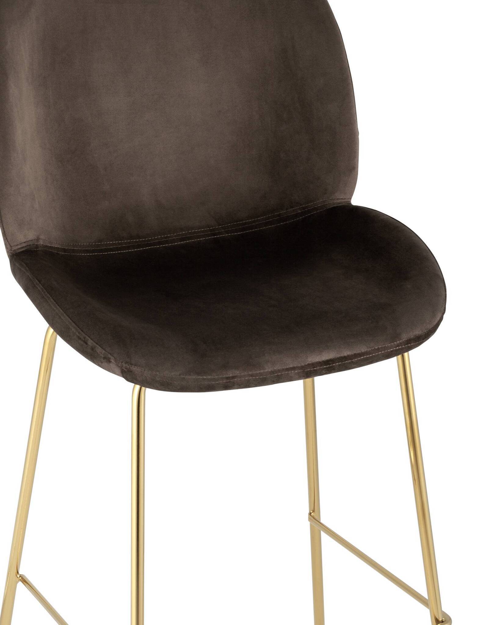 Стул барный Beetle со спинкой коричневый Stool Group