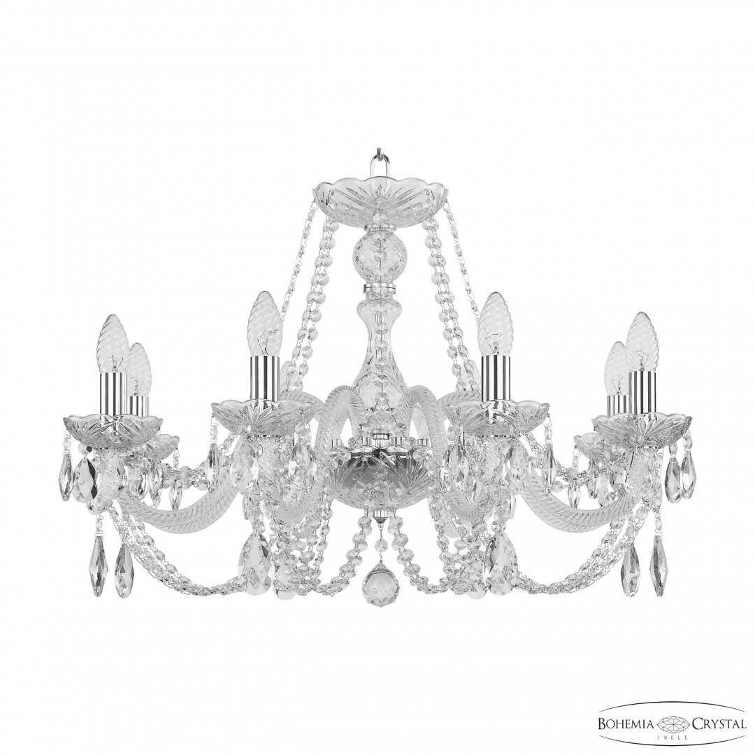 Люстра хрустальная 101/8/240 Ni Bohemia Ivele Crystal
