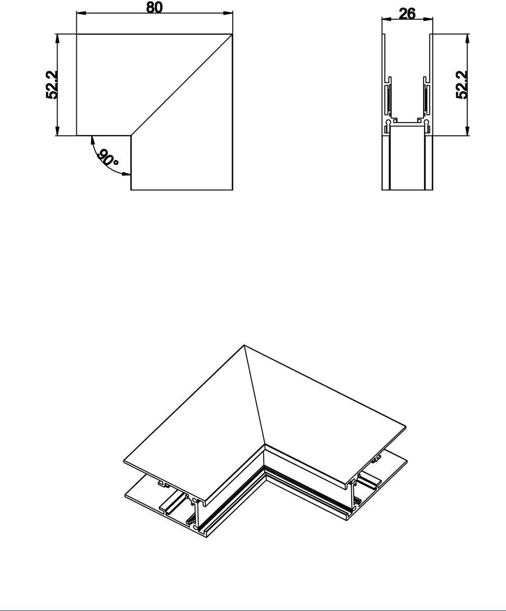 Внешний угол-соединитель для подвесного/накладного/встраиваемого шинопровода Donolux Outter corner CW