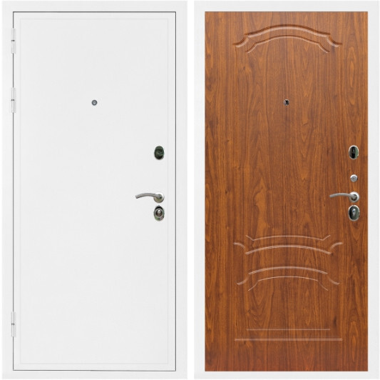 Дверь входная Graf Престиж Белая шагрень / МДФ 6 мм ФЛ-140 Мореная береза