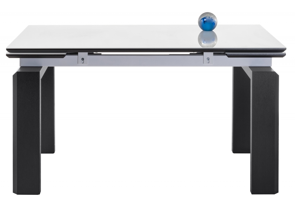 Стол стеклянный Woodville Давос белый / венге 462082