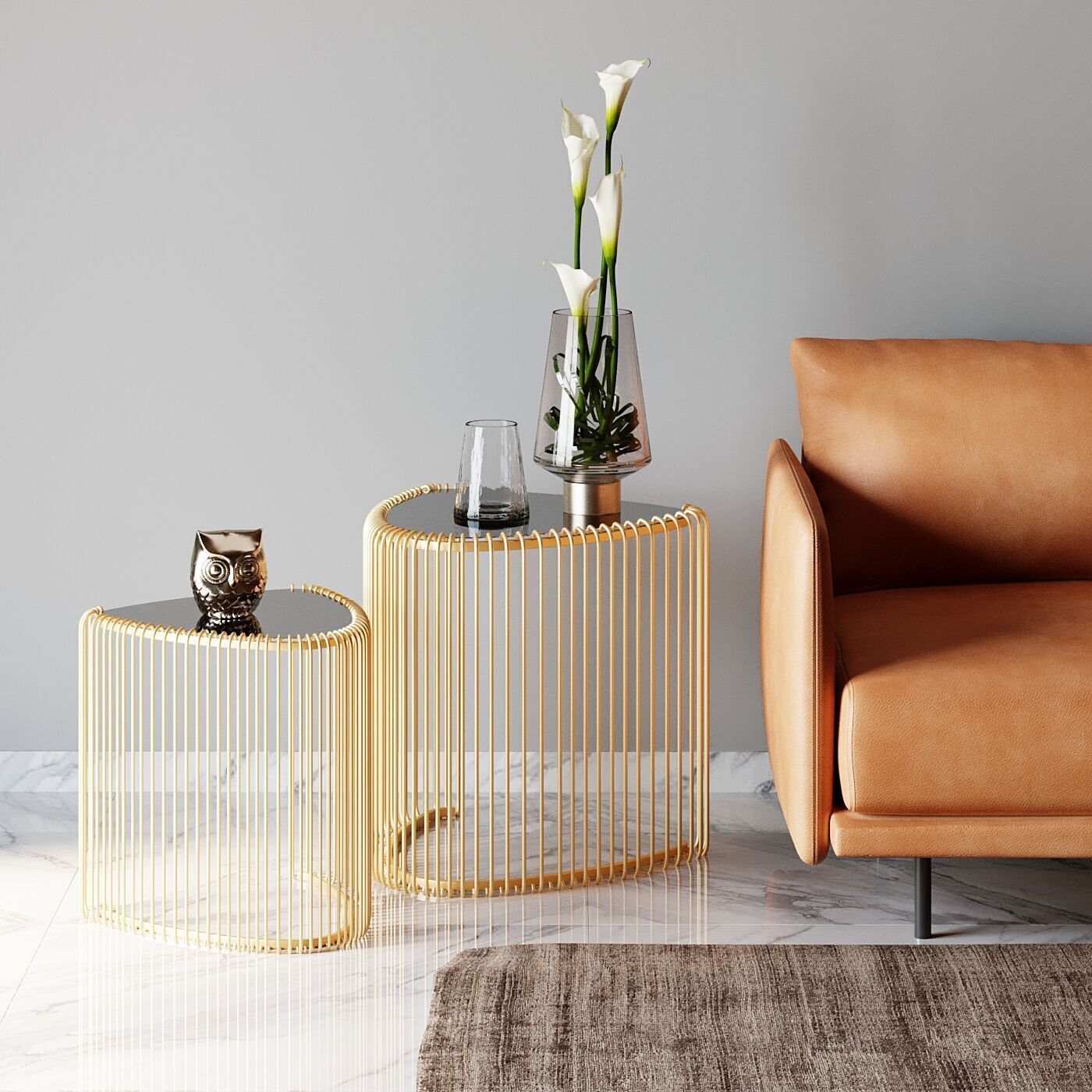 Столик приставной KARE Wire 86421