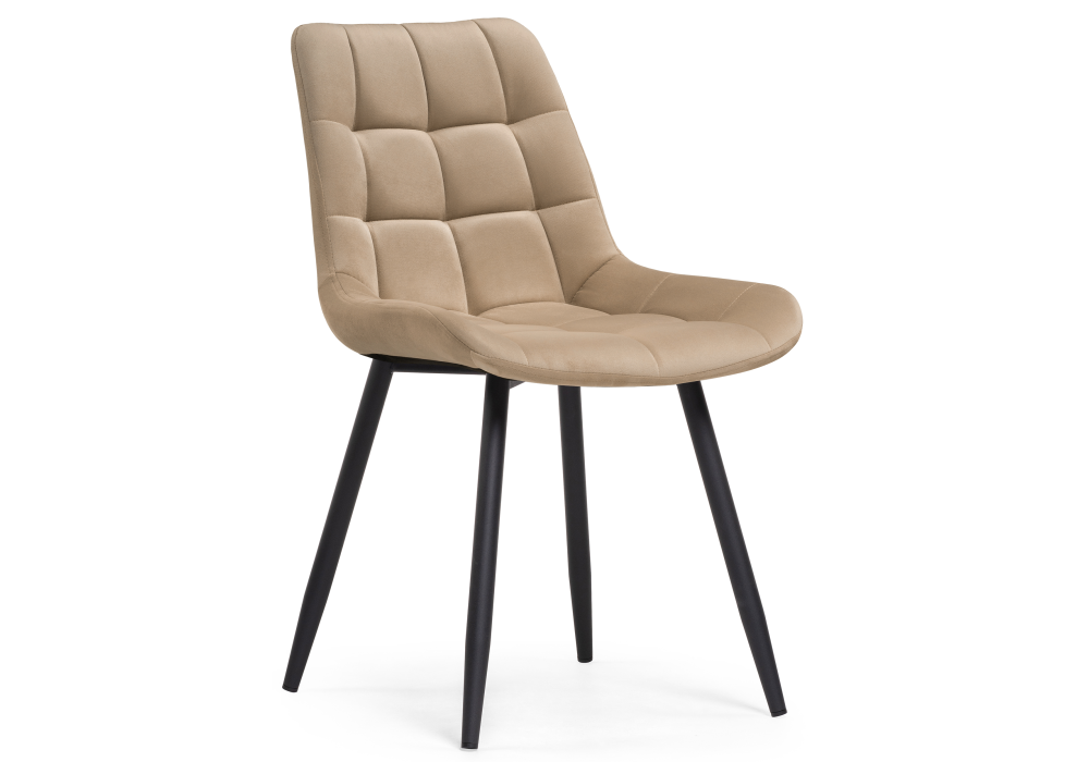 Стул Woodville Челси велюр бежевый / черный 502082