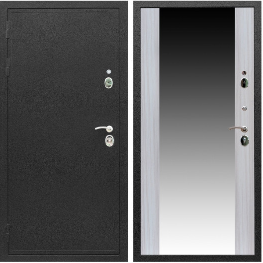 Дверь входная Graf Престиж Черный шелк / МДФ 16 мм СБ-16 Сандал белый