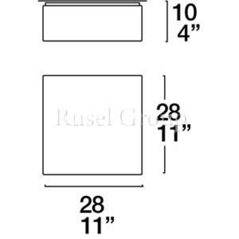 Настенно-потолочный светильник Leucos CUBI P-PL28 PARETE/SOFFITTO (ITRE)
