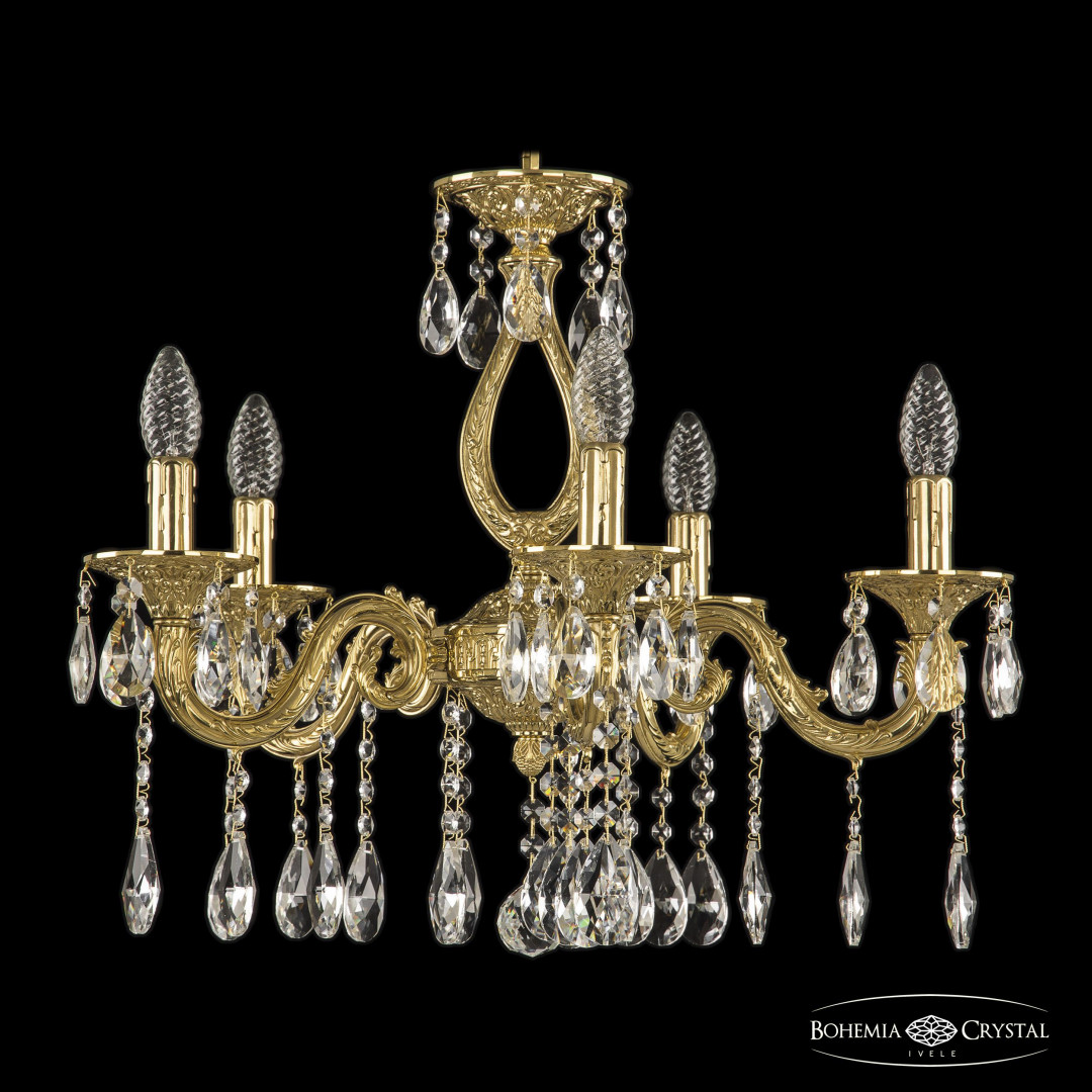 Люстра бронзовая с хрусталём 71301/5/175 A G