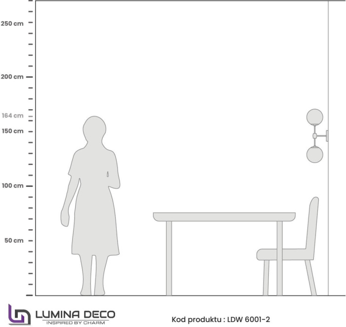 Бра Lumina Deco LDW 6001-2 BK+WT