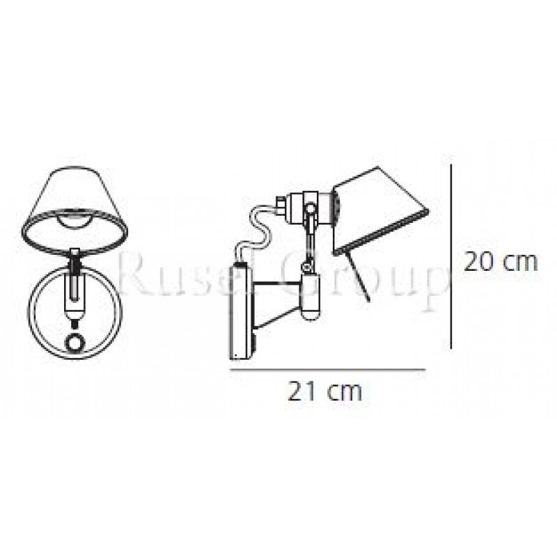 Настенный светильник Artemide TOLOMEO MICRO FARETTO
