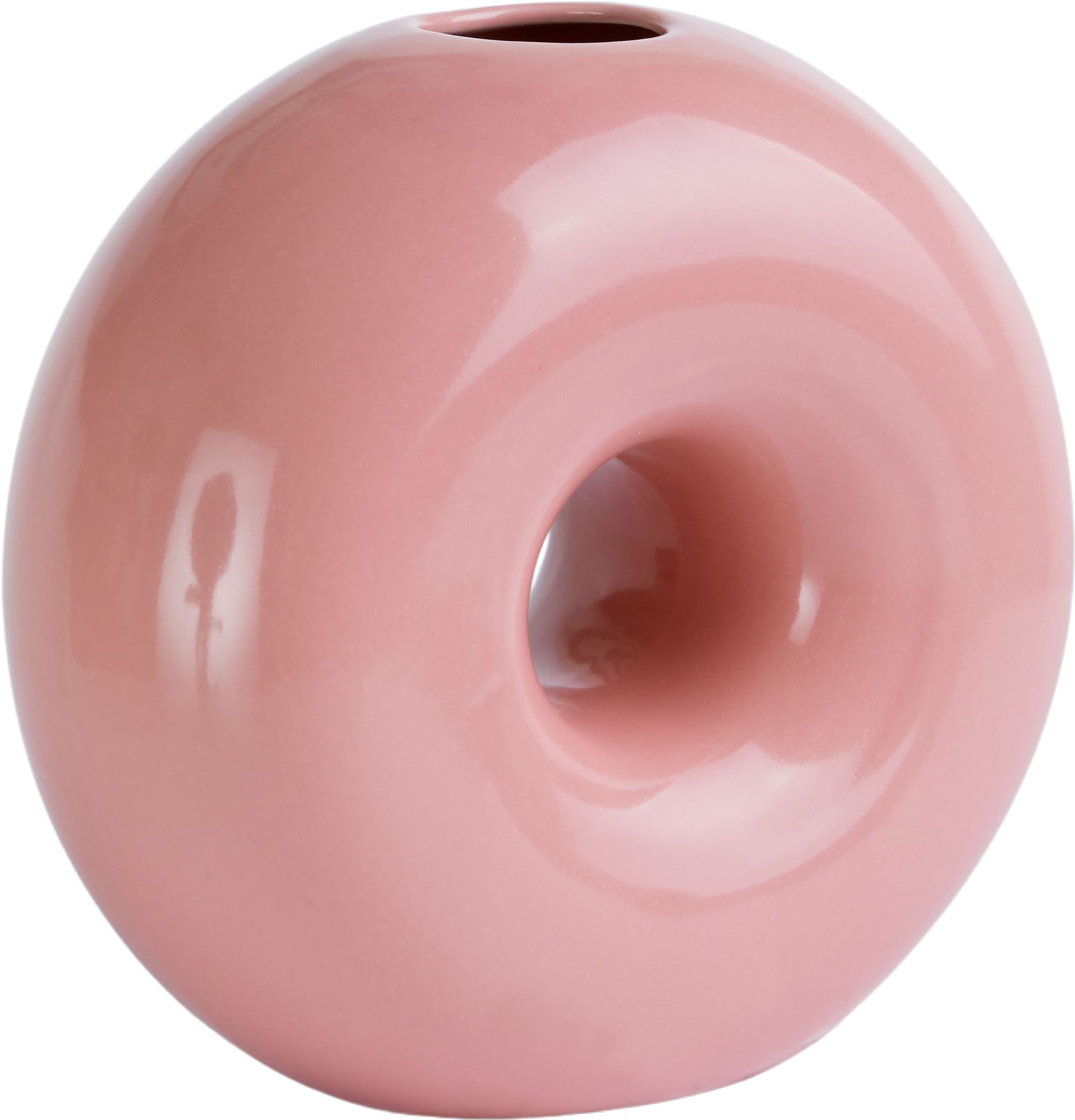 Ваза Пончик розовый Glasar 68-022