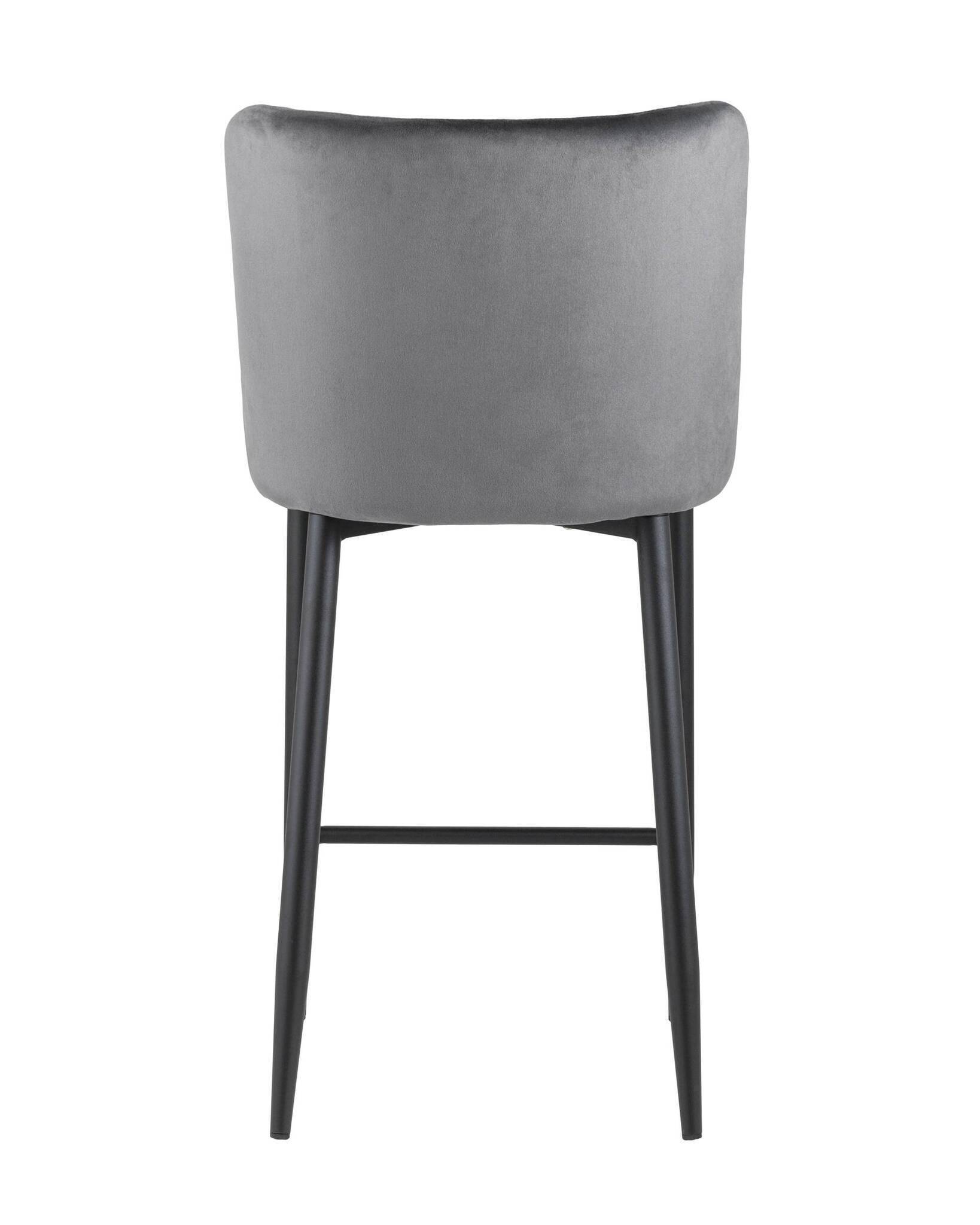Стул полубарный Ститч велюр серый Stool Group