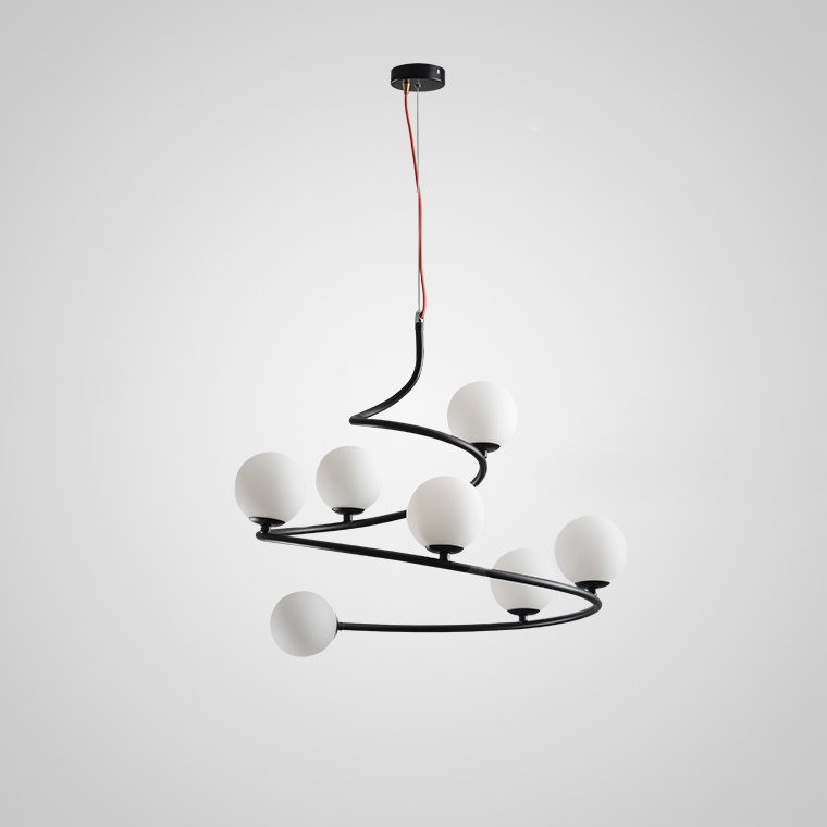Подвесная люстра CURL Черный by ImperiumLoft