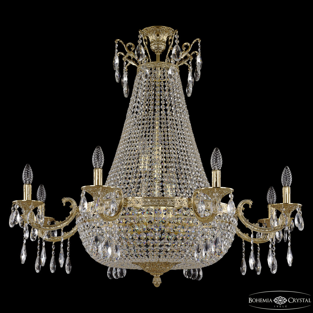 Люстра груша хрустальная 2111H208/8/100IV/Y1 G Bohemia Ivele Crystal