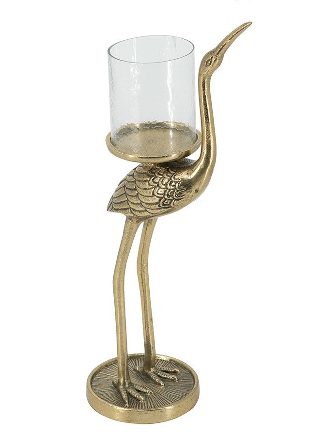 Подсвечник настольный Журавль Glasar 86868