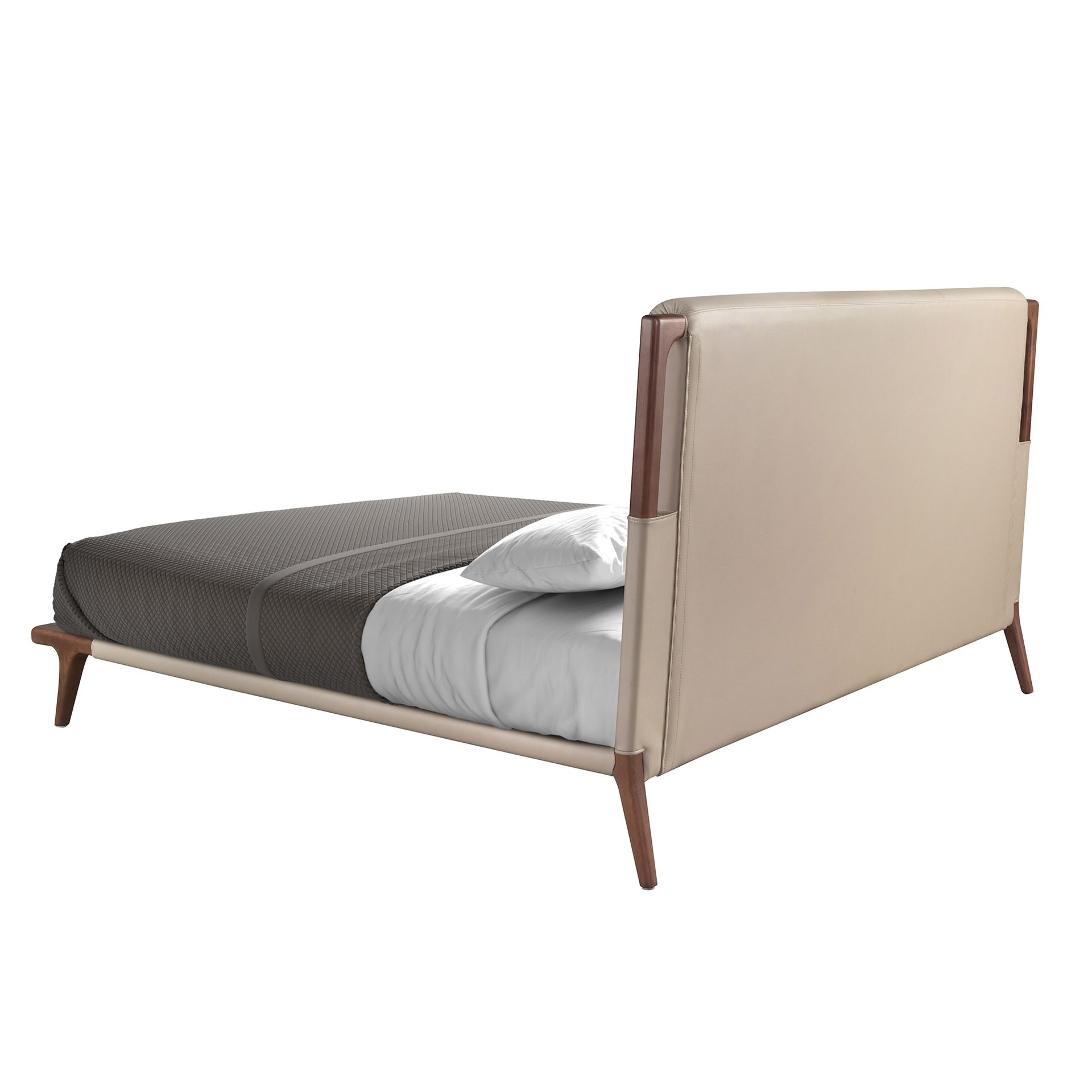 Кровать 7194 из экокожи цвета норки 180 х 200 см Angel Cerda