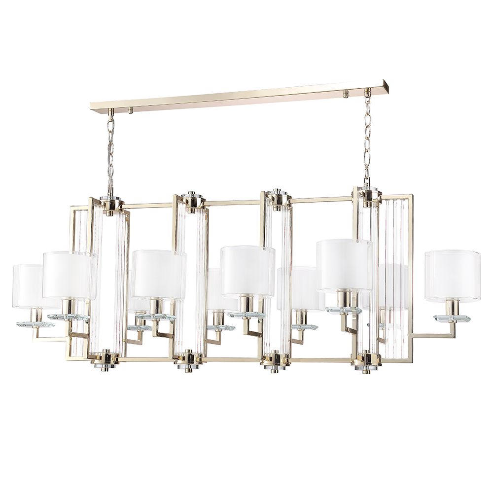 Люстры Crystal Lux NICOLAS SP10 L1300 GOLD/WHITE