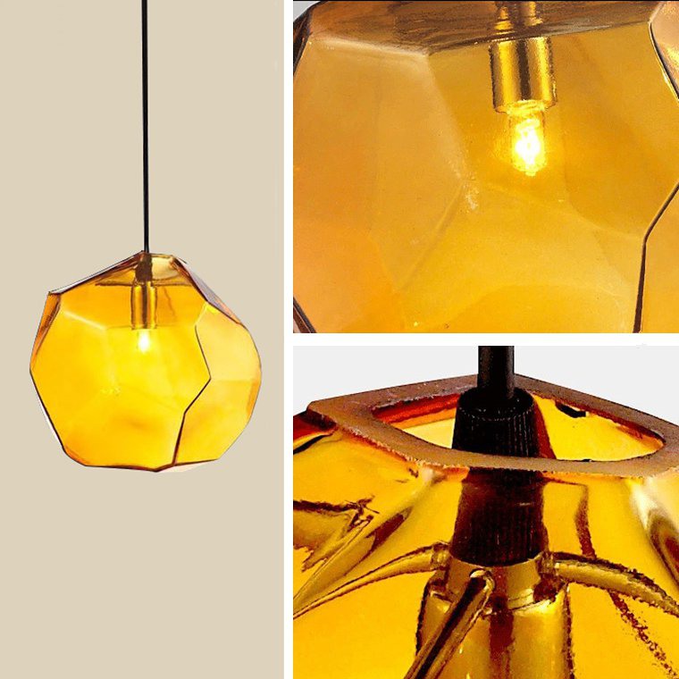 Подвесной светильник Color Ice Cube Pendant JEVIO 3 На диске by ImperiumLoft