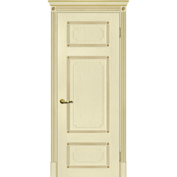 Межкомнатная дверь Graf Флоренция-3 ваниль, патина золото (2000 х 700)