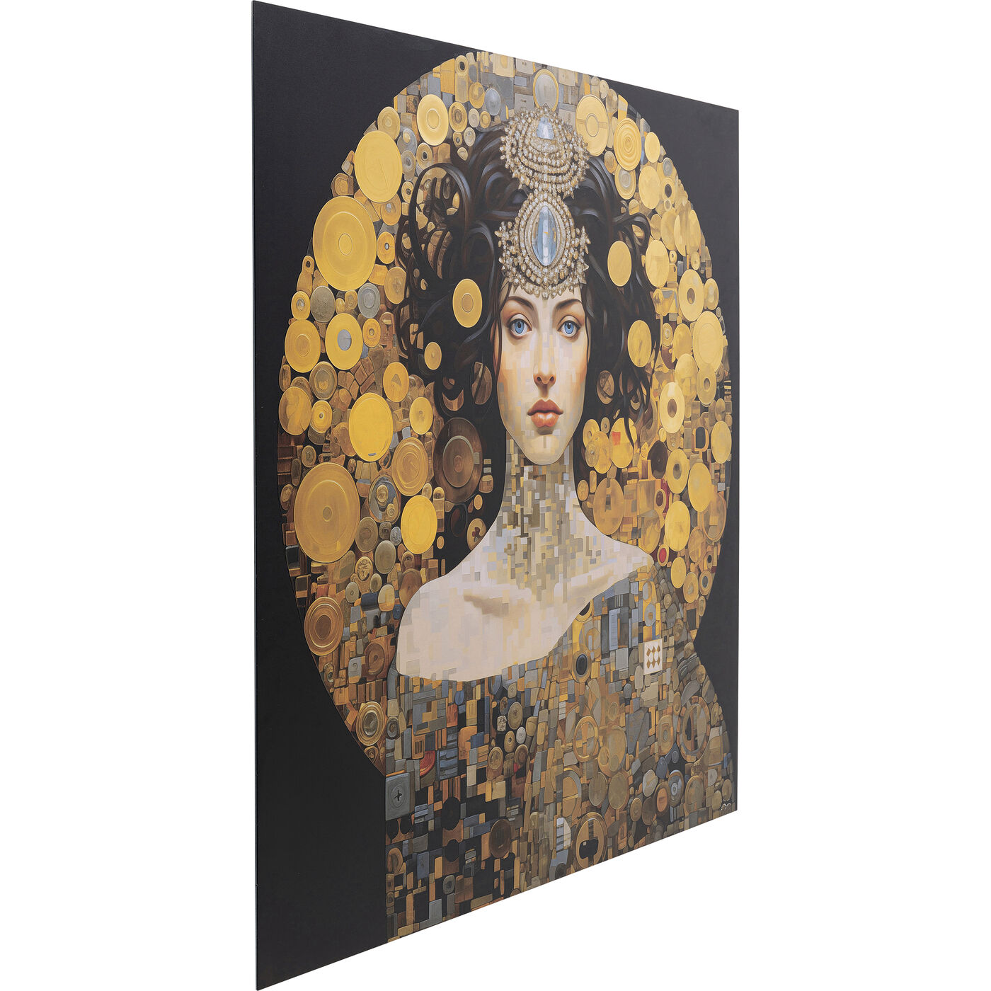 Картина стеклянная Art Nouveau Lady 3D 80x80cm KARE 57826
