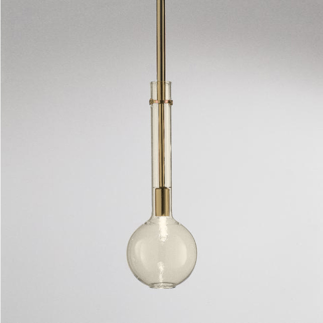 Подвесной светильник Selene Illuminazione Ampolla smoke/gold 2804-030006