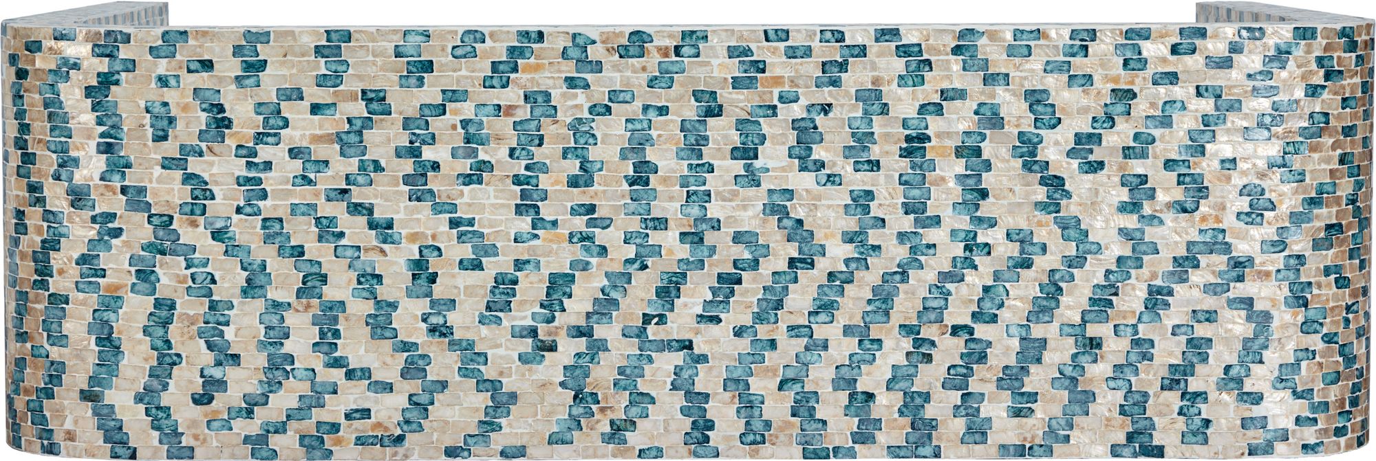 Консоль пристенная с отделкой раковинами устриц Glasar 67-011