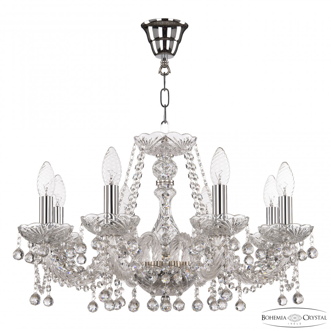 Люстра хрустальная 108/8/195 Ni Bohemia Ivele Crystal