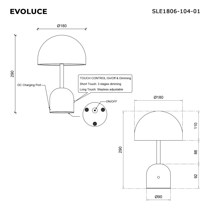 Настольная лампа Evoluce SLE1806-104-01