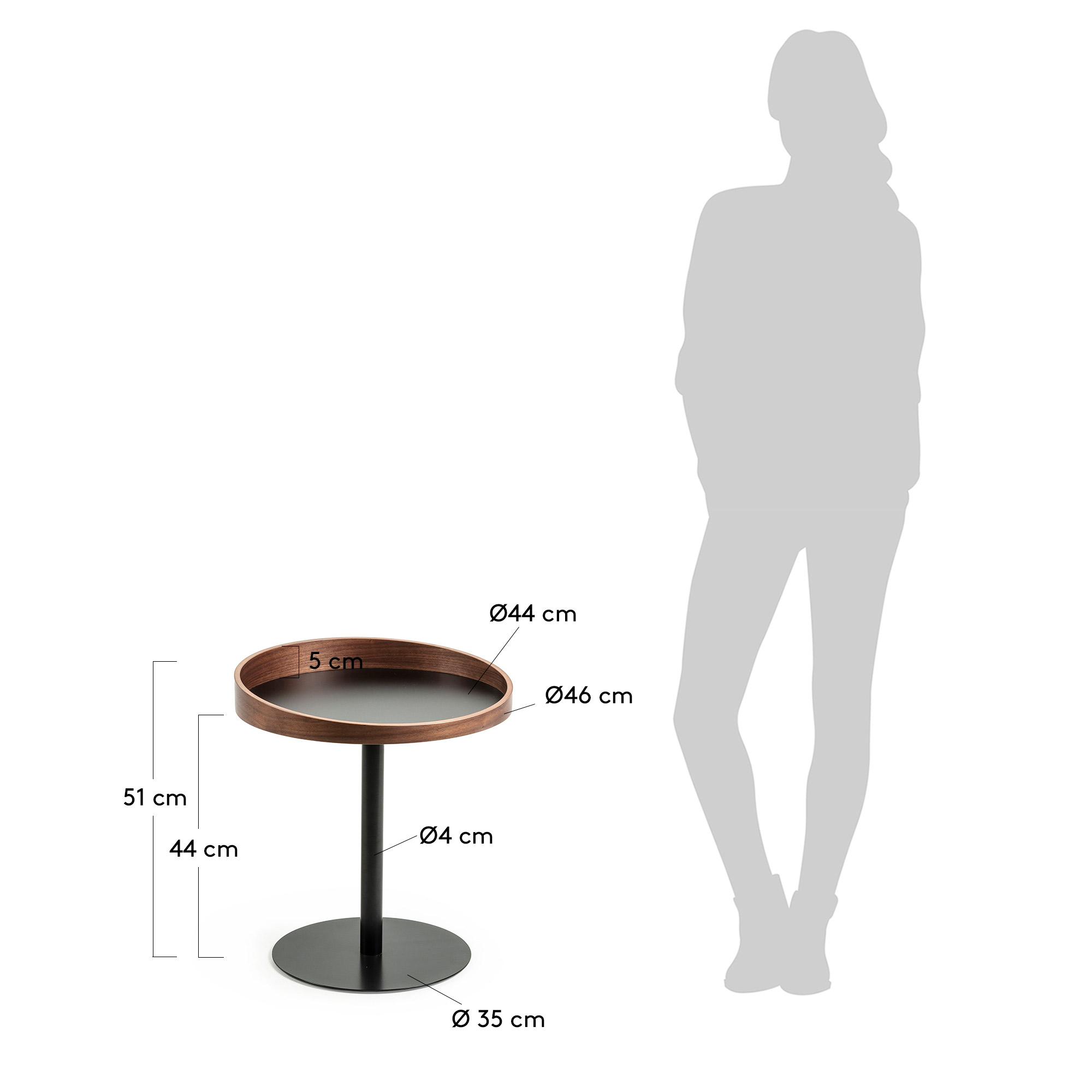 Столик Karlin орех La Forma (ex Julia Grup)