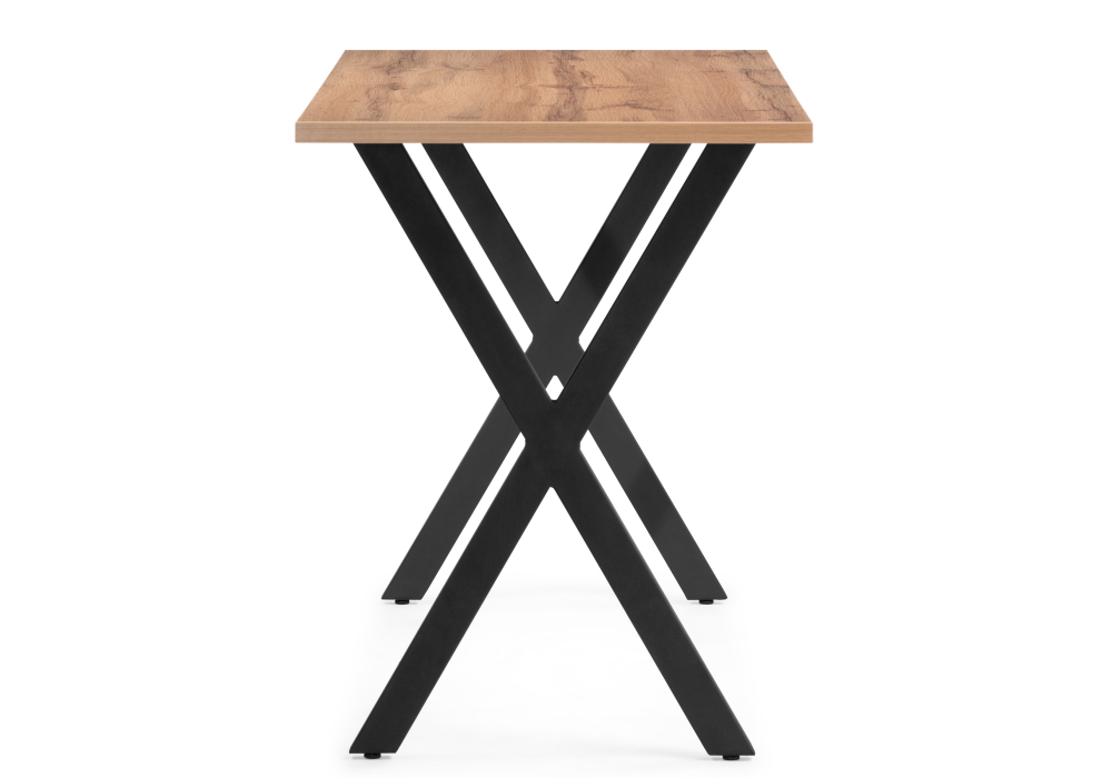Стол деревянный Woodville Алеста Лофт 120х60х77 25 мм дуб вотан / черный матовый 506952
