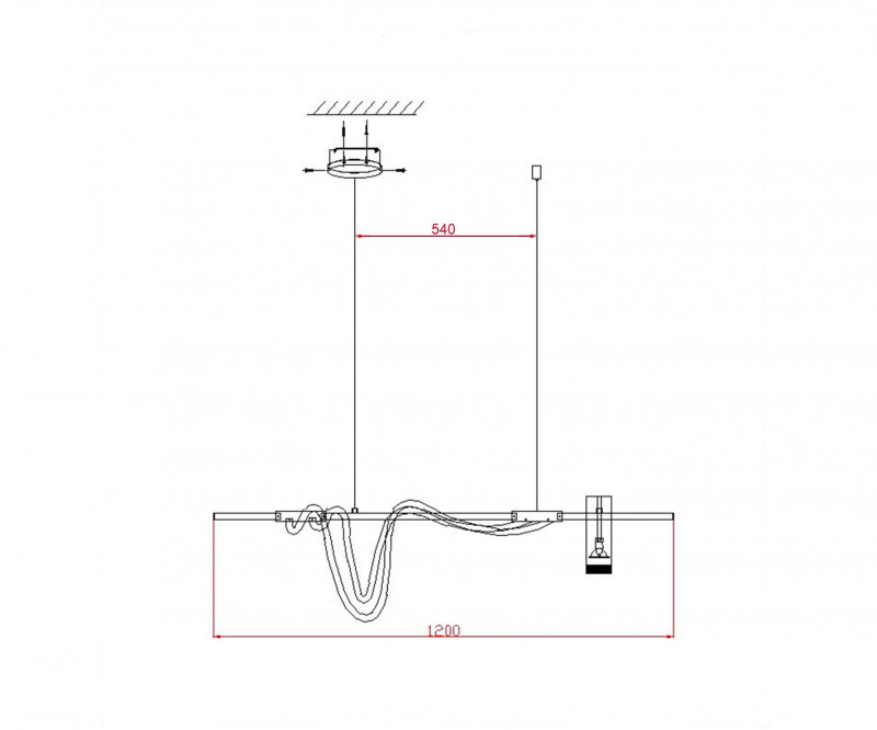 Люстра на штанге Kink Light 08039-120A,19