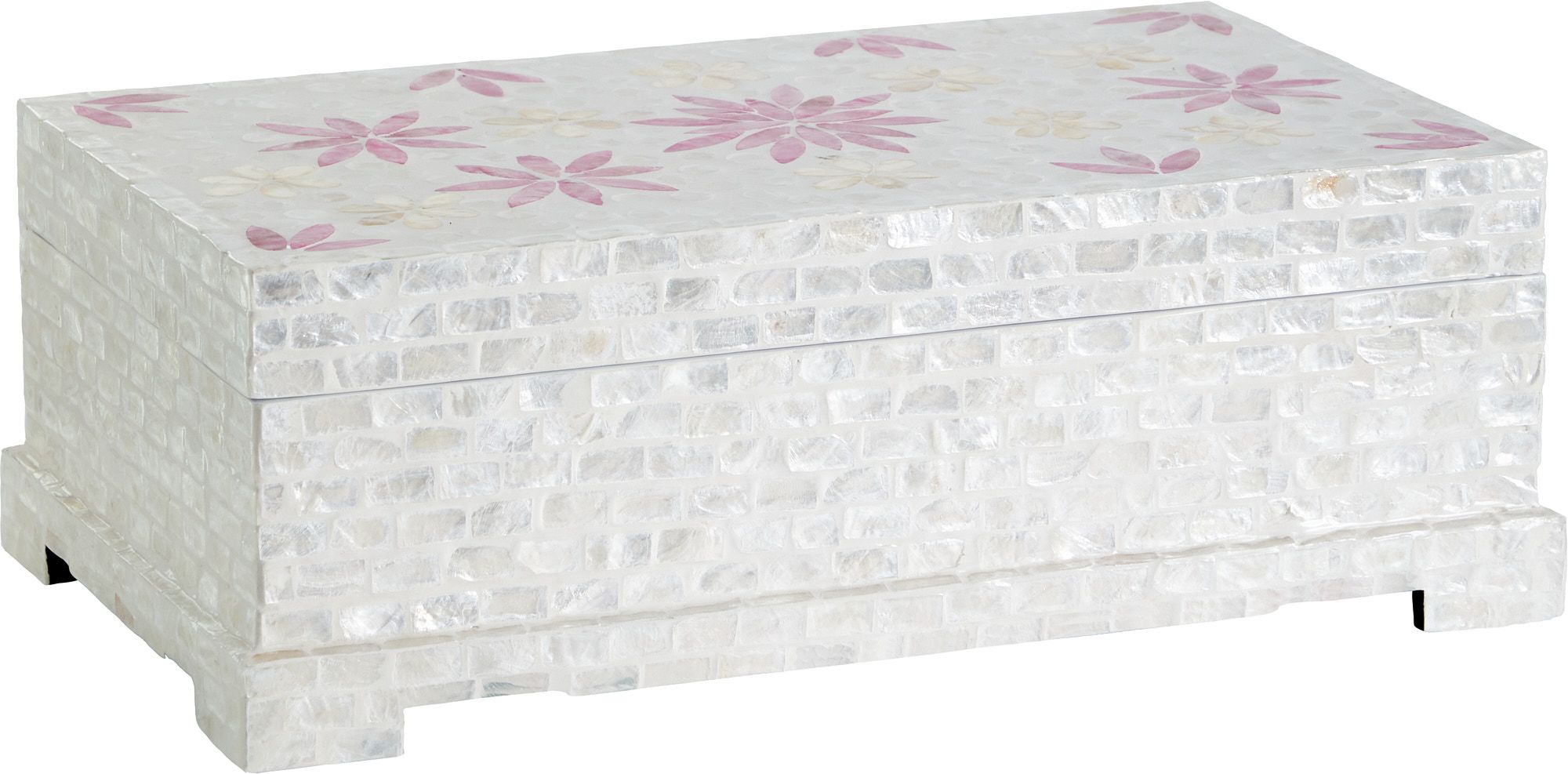 Шкатулка с отделкой раковинами устриц Glasar 67-003-W/1