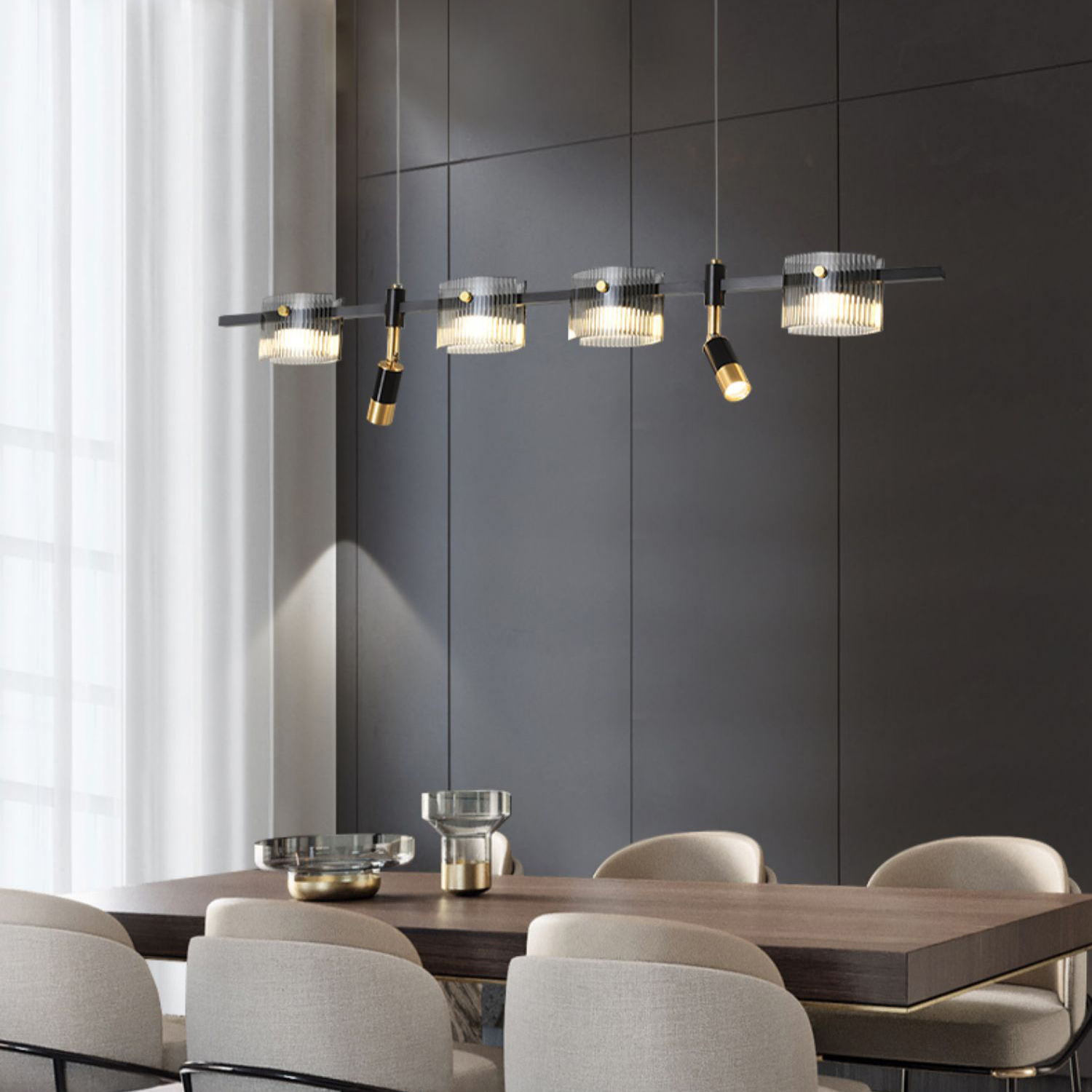 Подвесной светильник NICOLETTA C LONG L100 Black by ImperiumLoft