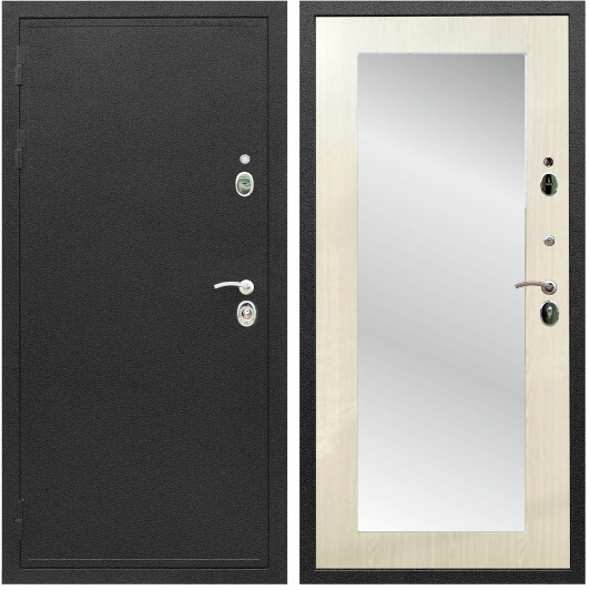 Дверь входная Graf Престиж Черный шелк / МДФ 10 мм ФЛЗ пастораль Сандал белый