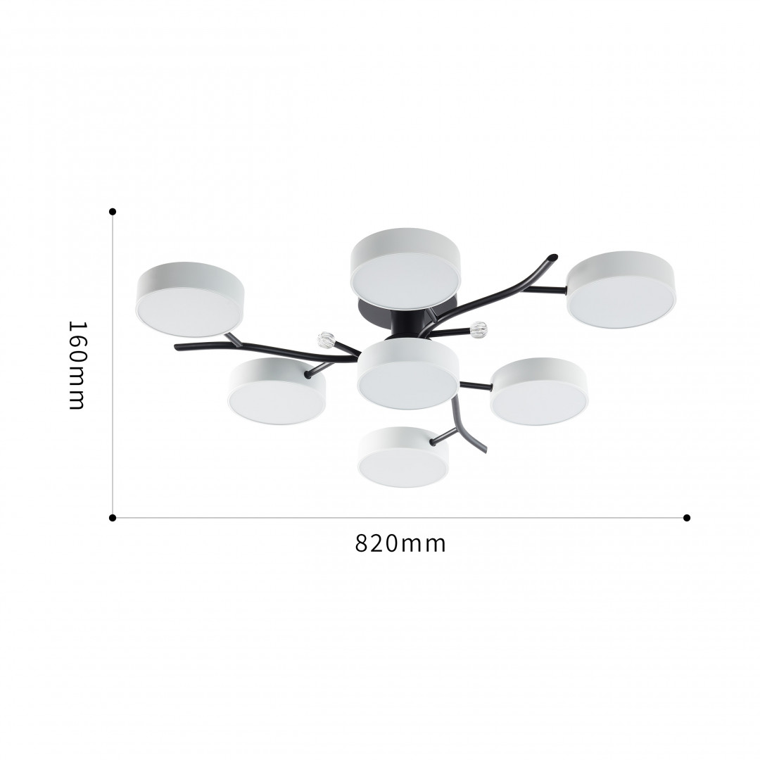 Светильник светодиодный 256606/6+1 Bk/Wh Arte Milano