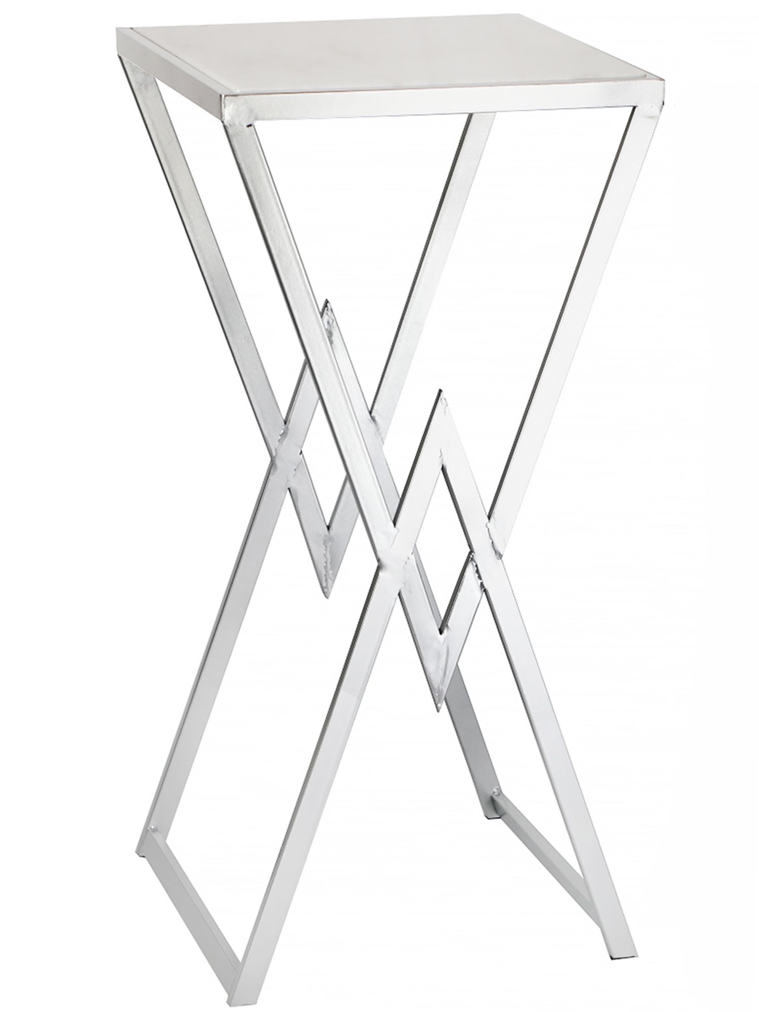 Столик приставной с белым мрамором Glasar 54-254