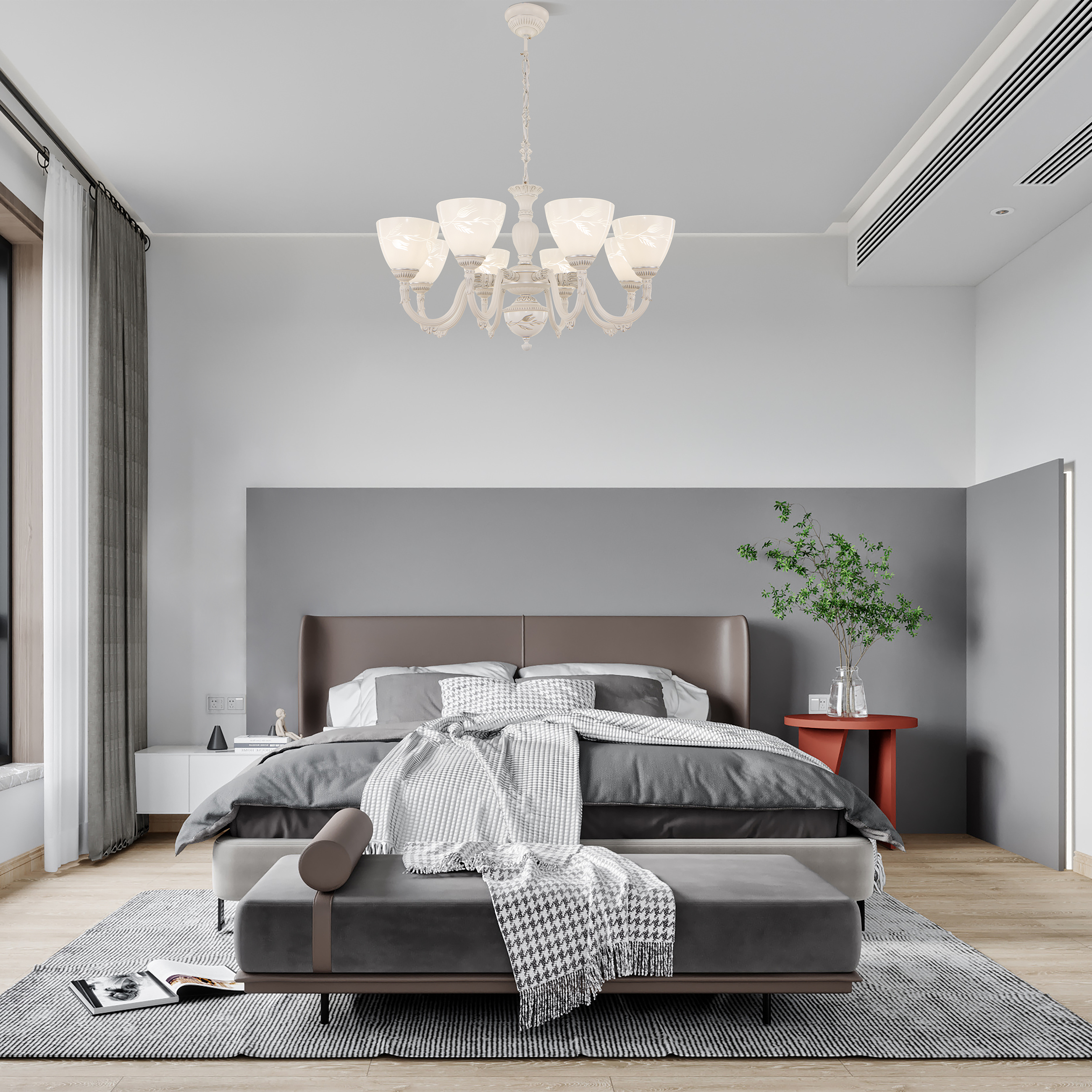 Люстра с плафонами 347837/8 WT+SL Arte Milano