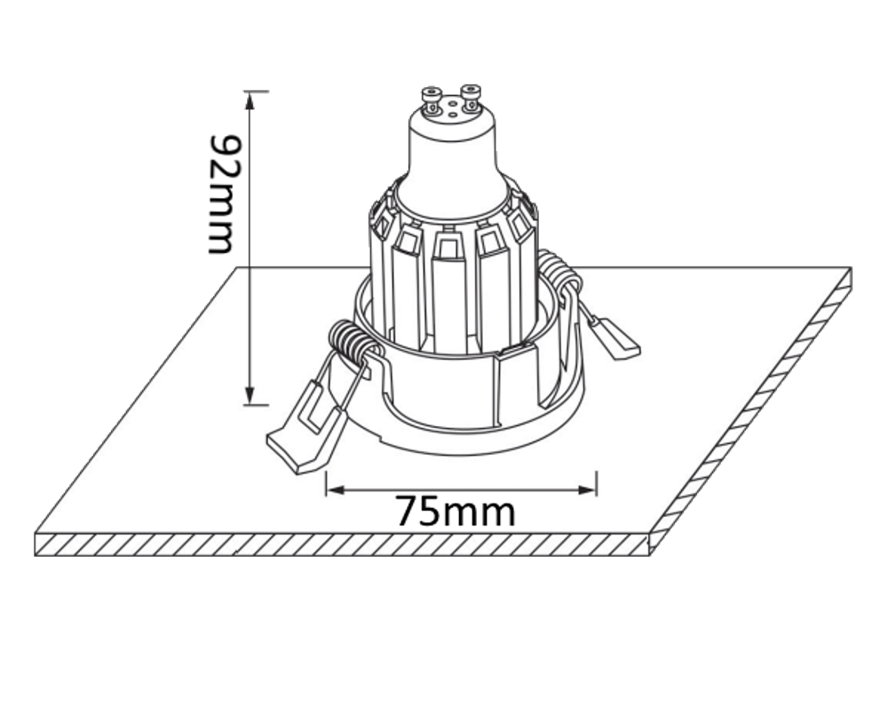 Светильник встроенный Crystal Lux CLT 019C90 BL