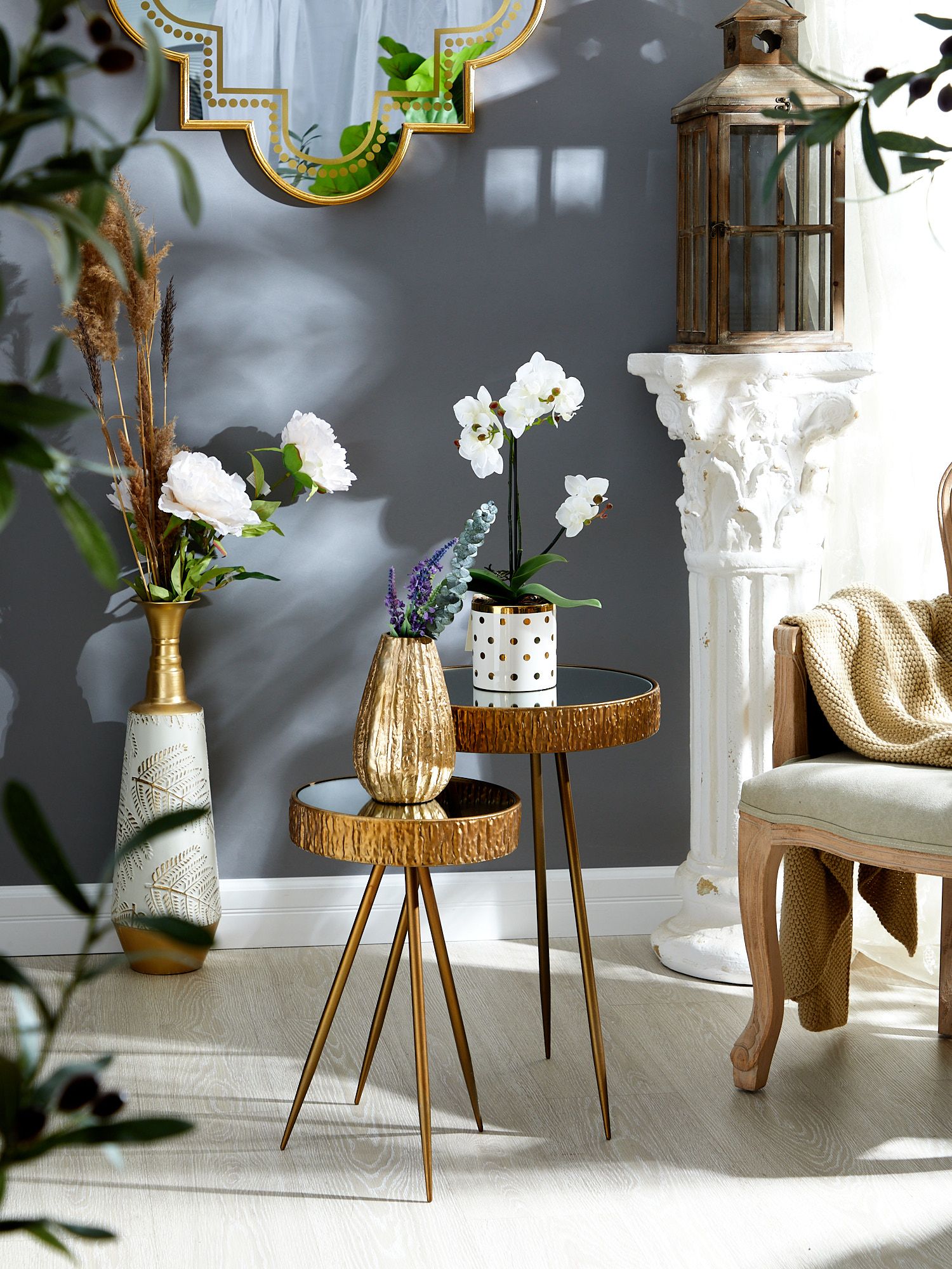 Столик интерьерный с зеркальной столешницей Занзибар Glasar 57-317