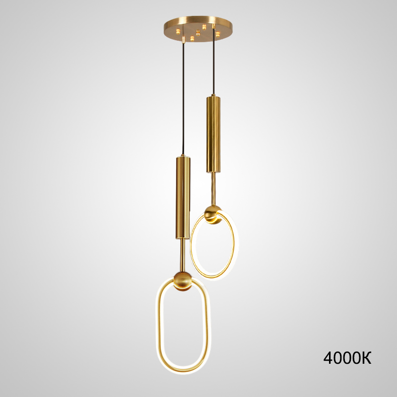 Подвесной светильник RING DUO B Brass 4000К by ImperiumLoft
