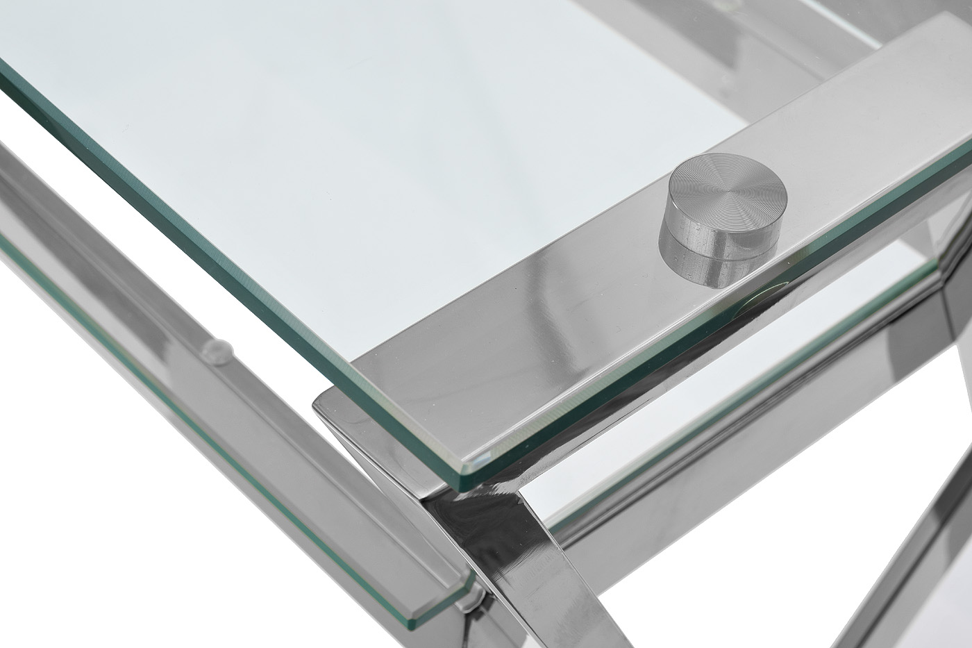 Стол письменный прозрачное стекло/хром Garda Decor GY-17910