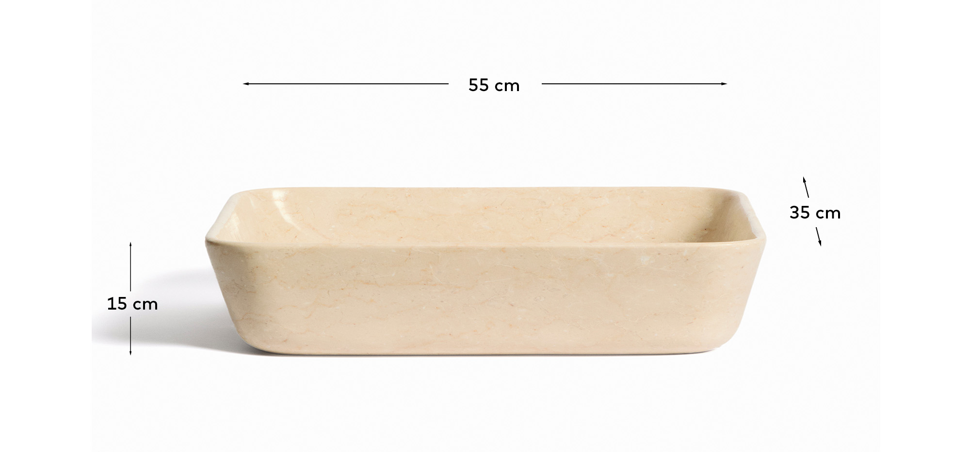 Раковина Darnen из бежевого мрамора 55 x 35 см La Forma (ex Julia Grup)