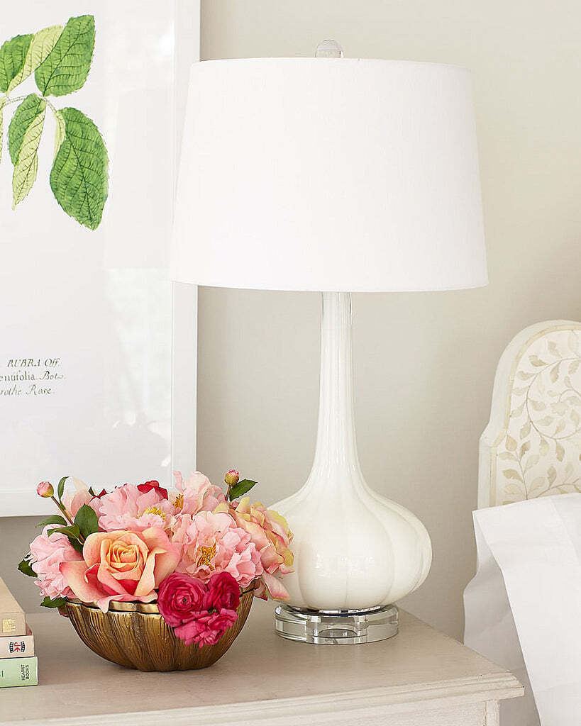 Белая настольная лампа Спайк Louvre Home CLM7249