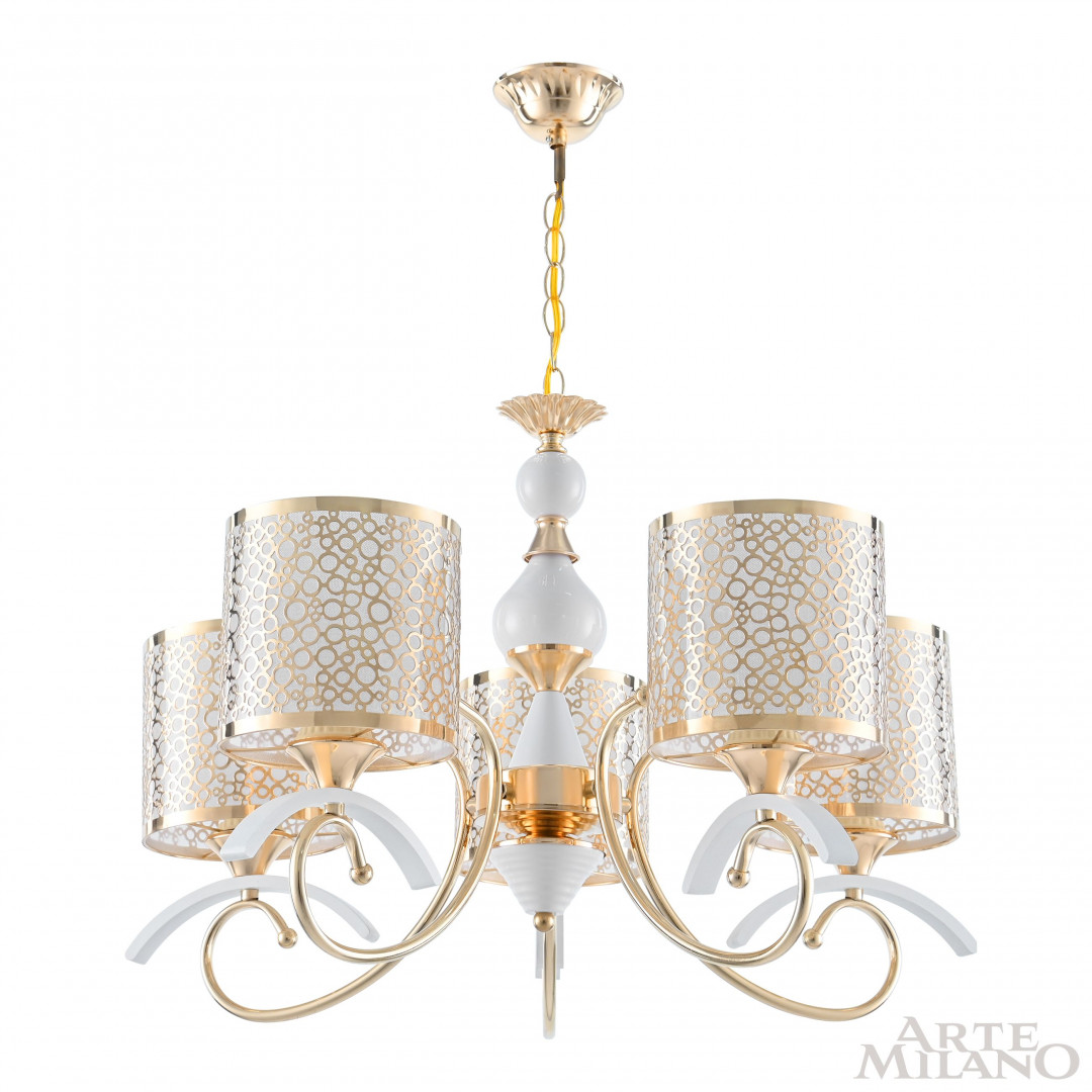Люстра подвесная с плафонами 309787/5 Wh/Gd Arte Milano