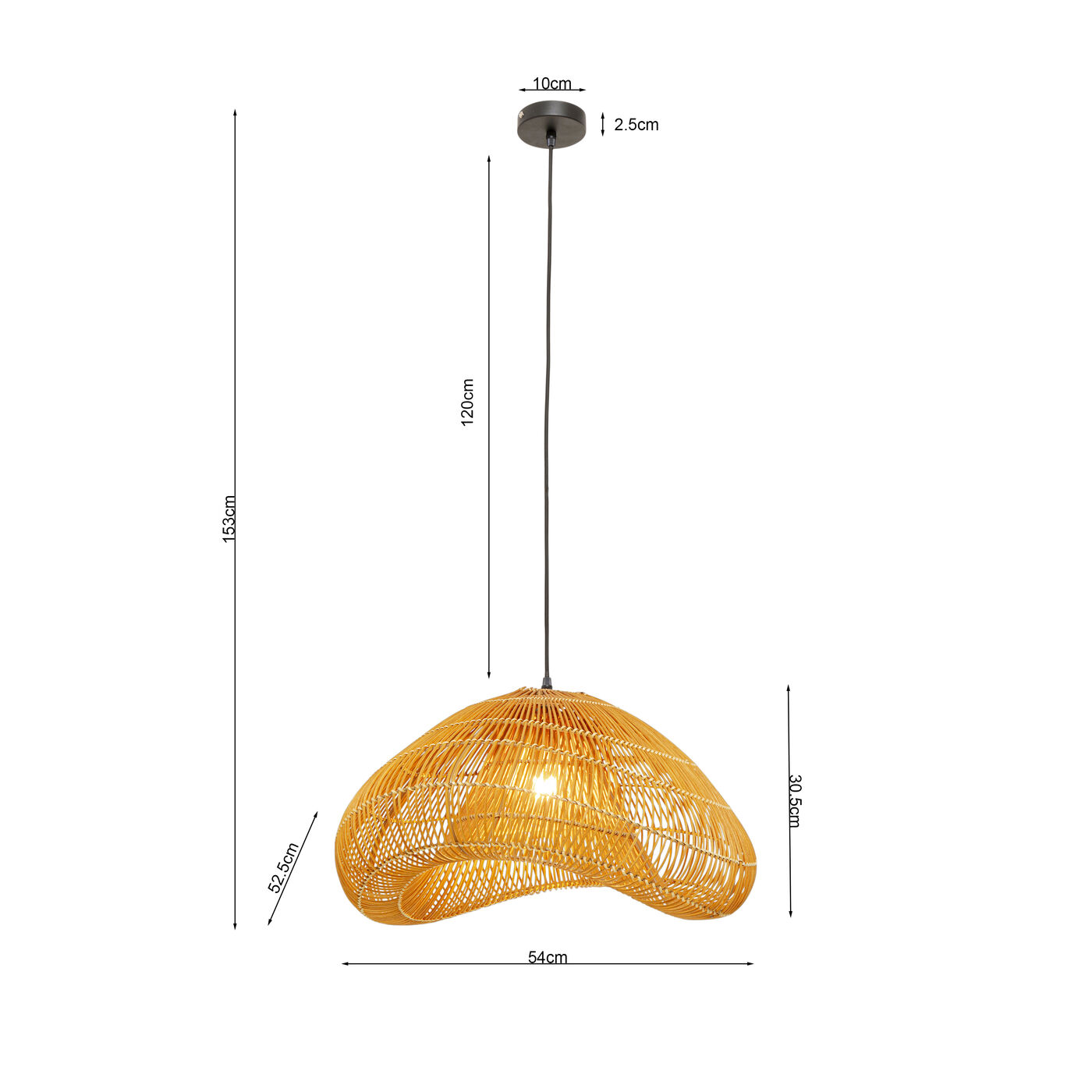 Светильник подвесной Aloha Drop Uno 54cm KARE 56535