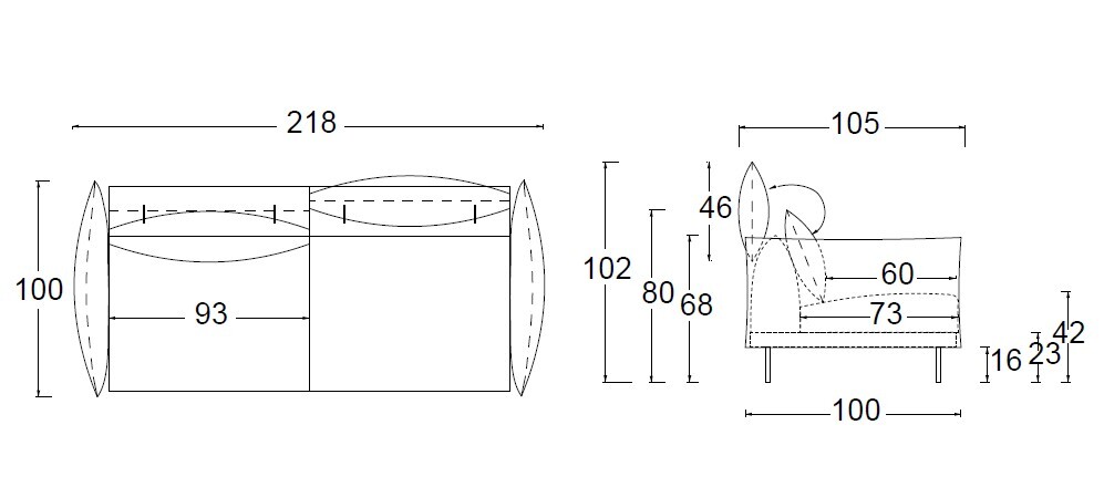 Диван Twils Nubes 35HCP1N 218