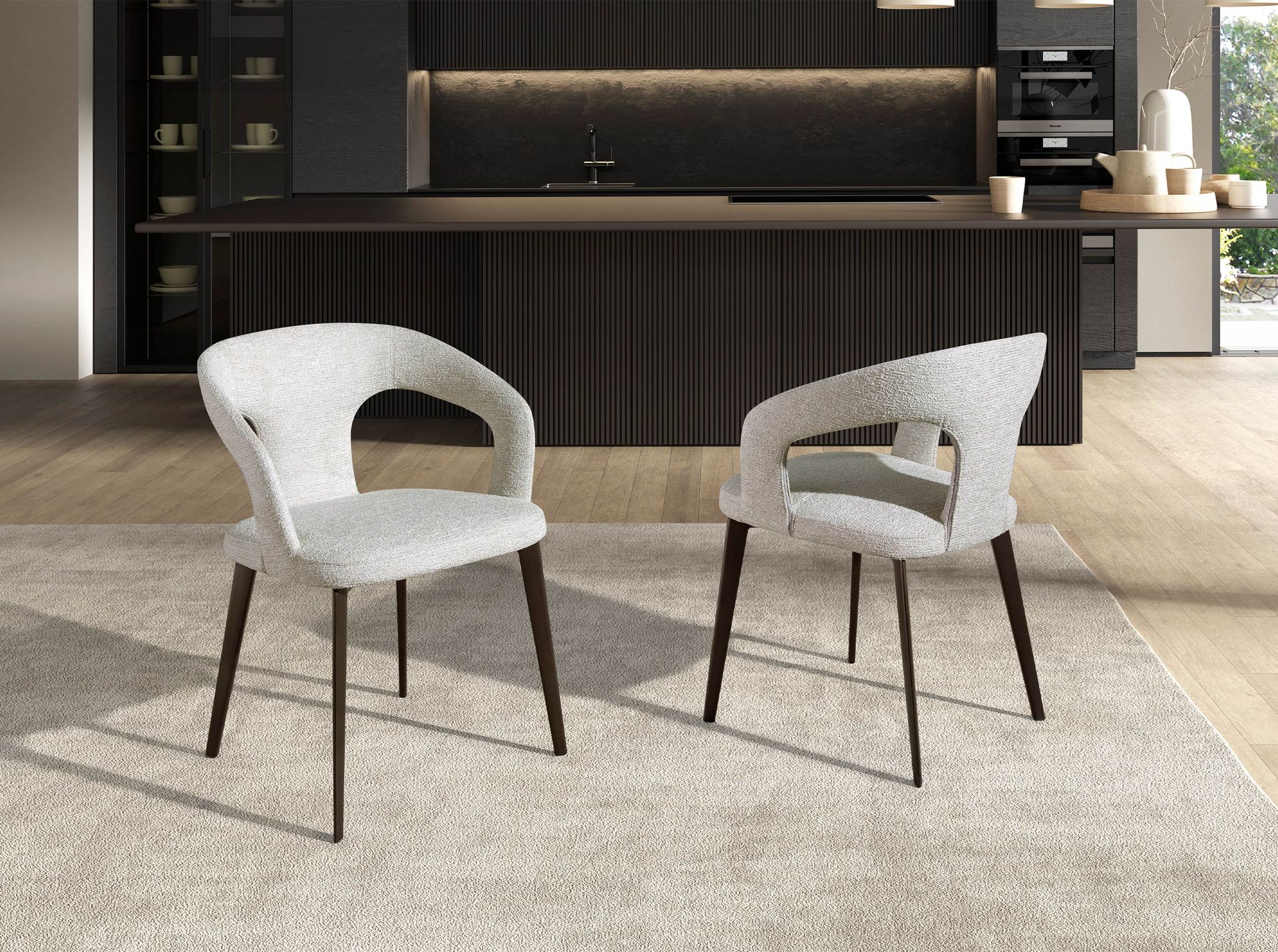 Стул 4173 из ткани цвета слоновой кости Angel Cerda